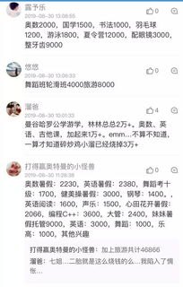 暑假开始家长晒账单：已花费超2万元