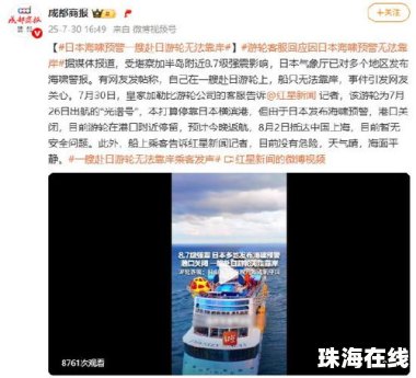 赴日游轮因日本海啸预警无法靠岸