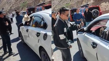 逆行插队车被交警逼退1公里