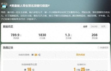 男童被带去冒名顶替打疫苗 当地回应