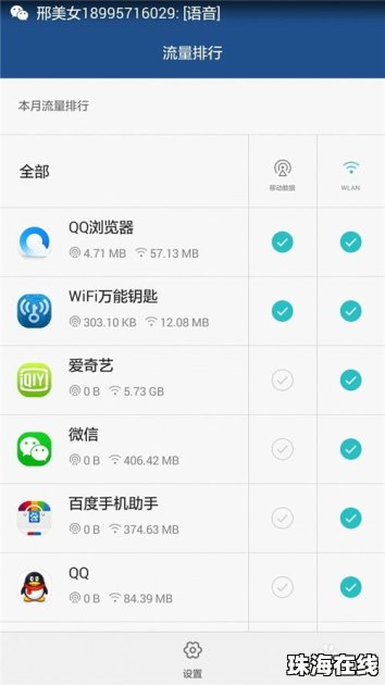 华为10手机怎么查流量