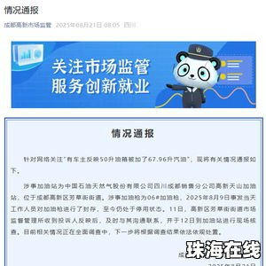成都通报“50升油箱加67.96升汽油”